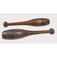 Vintage Wooden Exercise Dumbbells – Traditional Handcrafted Fitness Weights - 2026082209UNQ