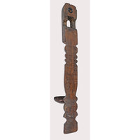 Handcrafted Vintage Wooden Wall Hanging Candle Stand – Rustic Iron Holder - 2026082211UNQ