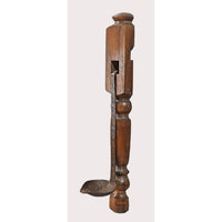Handcrafted Vintage Wooden Wall Candle Stand – Rustic Iron Holder -