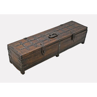Handcrafted Wooden Storage Box – Rustic Antique Finish - 2026082501UNQ