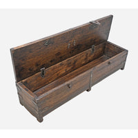Handcrafted Wooden Storage Box – Rustic Antique Finish - 2026082501UNQ