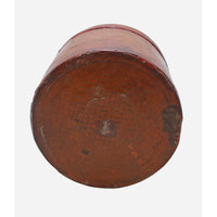 Side view of the wooden storage box and finish