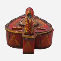 Handcrafted Wooden Peacock Kuku Chawal Box - 2026082512UNQ