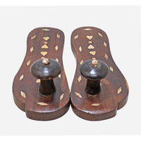 Handcrafted Wooden Khadau Pair – Traditional Vintage Design - 2026082514UNQ