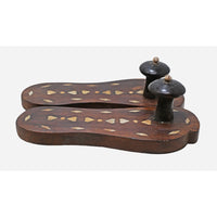 Handcrafted Wooden Khadau Pair – Traditional Vintage Design - 2026082514UNQ