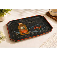 Vintage Metal Serving Tray – Retro Loma Hair Oil Advertising Design - 2026082516UNQ