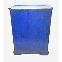 Handcrafted Wooden Storage Drawer – Blue Rustic Antique Finish with Multiple Drawers - 2026082517UNQ