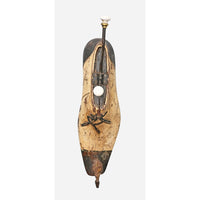 Handcrafted Vintage Wooden Wall Hanging Organizer with Hooks - 2026082518UNQ