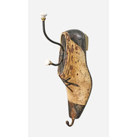 Handcrafted Vintage Wooden Wall Hanging Organizer with Hooks - 2026082518UNQ