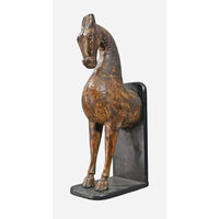 Handcrafted Wooden Horse Wall Hanging – Rustic Antique Finish - 2026082519UNQ
