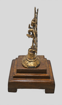 Close-up of dancing Lord Shiva and brass Nataraja details