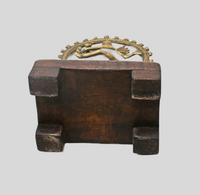 Brass Nataraja dancing Lord Shiva statue, alternate view