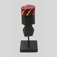 Alternate view of handcrafted tribal queen bust folk art decor