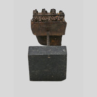 Alternate view of intricate floral wooden printing block