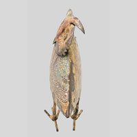 Handcrafted iron owl sculpture, alternate view