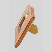 Handcrafted wooden photo frame, side view