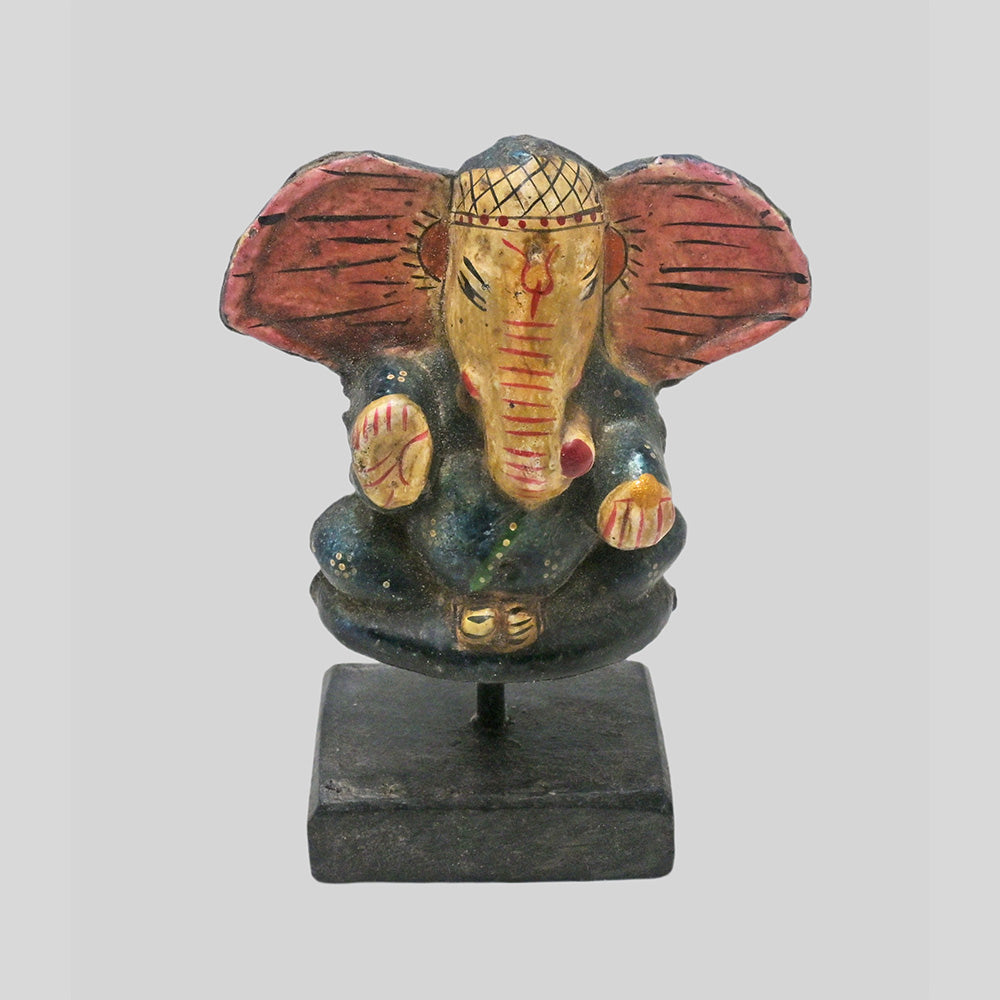 Vintage handcrafted wooden Lord Ganesha figurine - photo 3