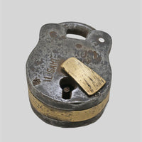 Antique Six-Lever Iron Padlock with Original Key, view 5