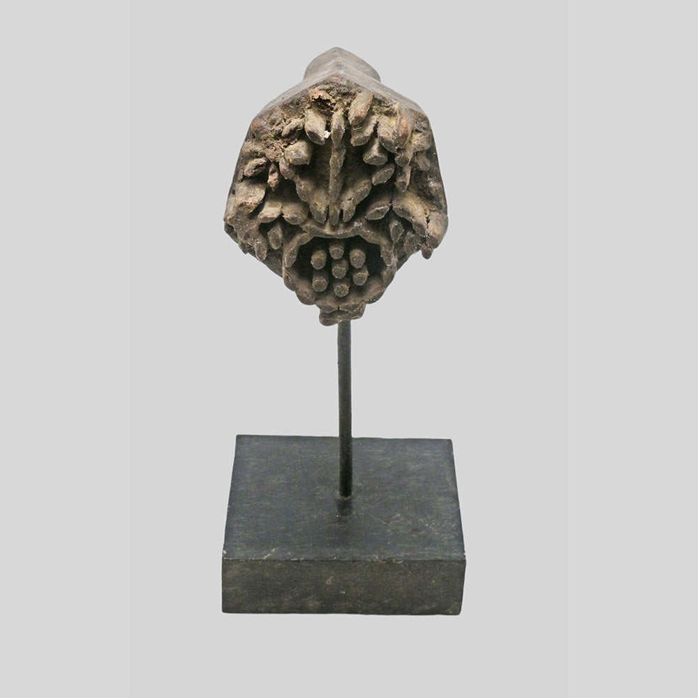 Close detail of textile printing block carving