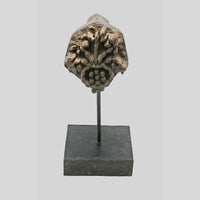 Close detail of textile printing block carving