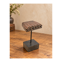 Antique Wooden Textile Printing Block with Stand, view 1