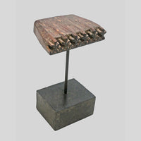 Antique Wooden Textile Printing Block with Stand, view 2