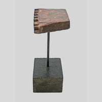 Antique Wooden Textile Printing Block with Stand, view 4