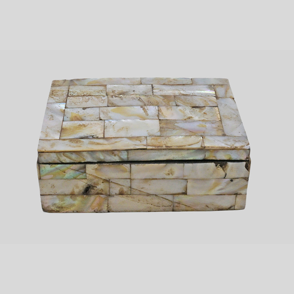 Mother of Pearl wooden trinket box, alternate view