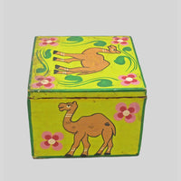 Hand-painted wooden trinket box, alternate view