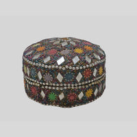 Vintage Lacquered Wooden Trinket Box with Glass Mosaic - view 4