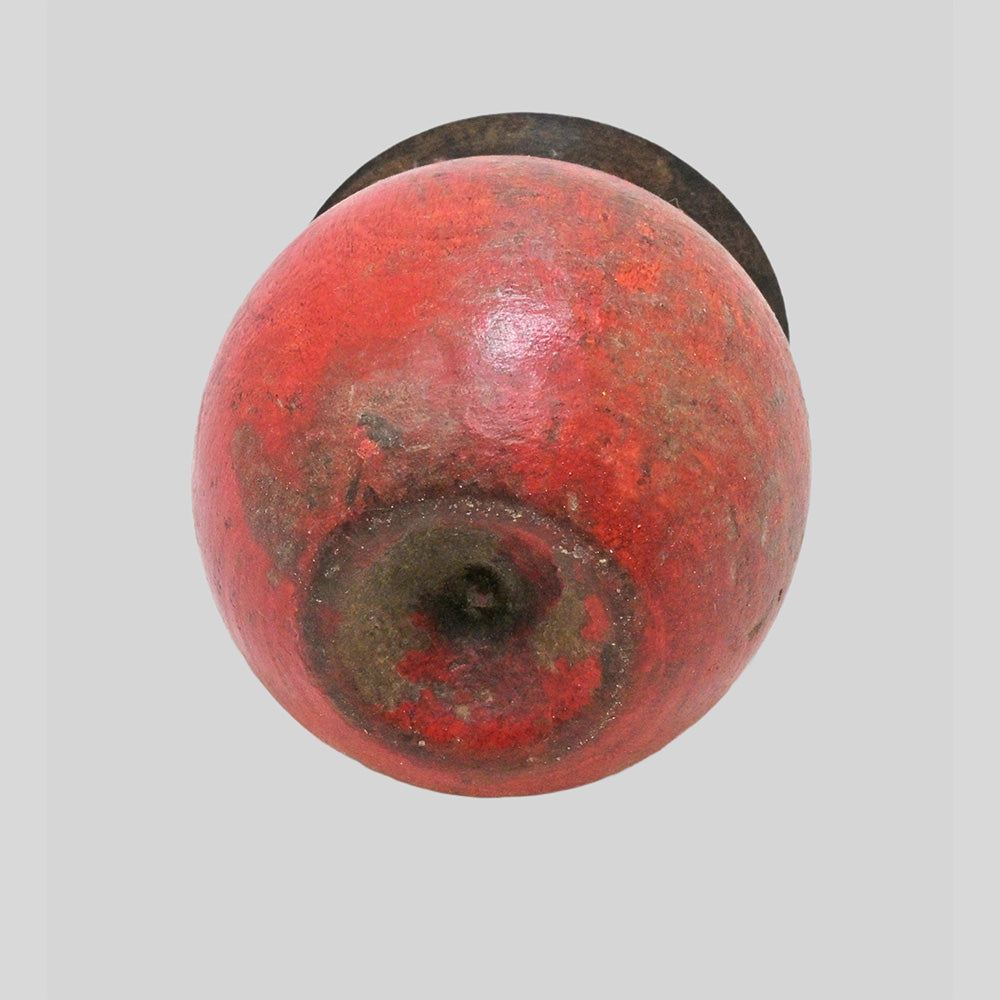 Apple-Shaped Wood and Iron Candle Holder – product view 6