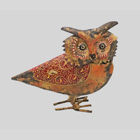 Vintage Hand-Painted Iron Owl Figurine - view 4