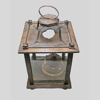 Antique Wooden Cage Oil Lantern with Glass Guard - view 5