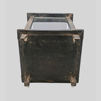 Antique Wooden Cage Oil Lantern with Glass Guard - view 6