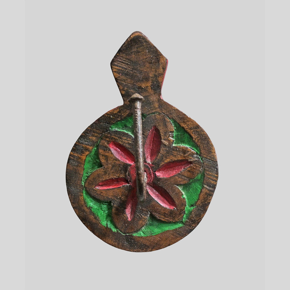 Vintage Handcrafted Wooden Wall Hook Hanger - view 3
