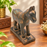 Vintage Handcrafted Wooden Horse Figurine