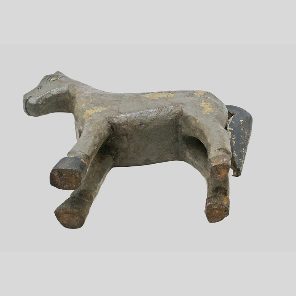 Vintage handcrafted wooden horse figurine - view 6