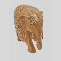 Intricate Kadam Wood Elephant Statue, product view 2