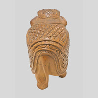 Intricate Kadam Wood Elephant Statue, product view 5