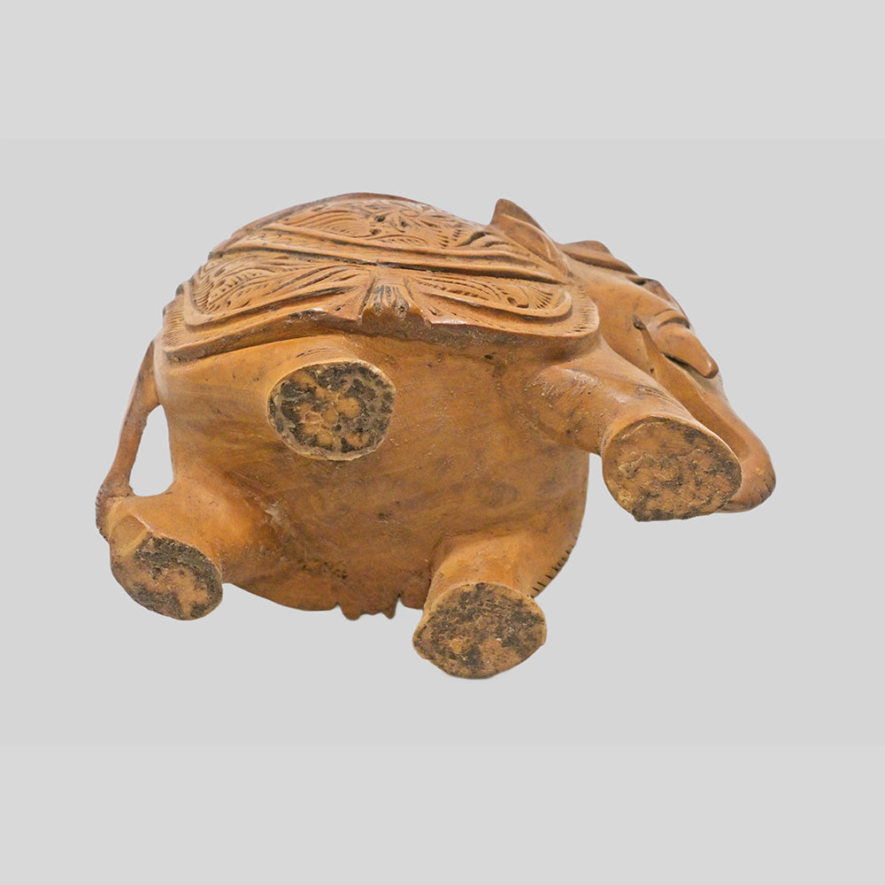 Intricate Kadam Wood Elephant Statue, product view 6