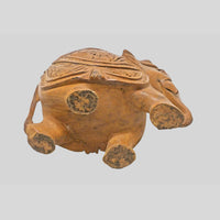 Intricate Kadam Wood Elephant Statue, product view 6