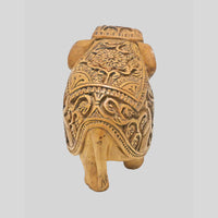 Hand-Carved Kadam Wood Elephant Figurine, product view 5