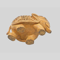 Hand-Carved Kadam Wood Elephant Figurine, product view 6