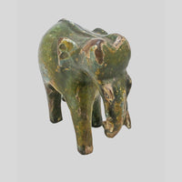 Vintage handcrafted wooden elephant figurine - view 2