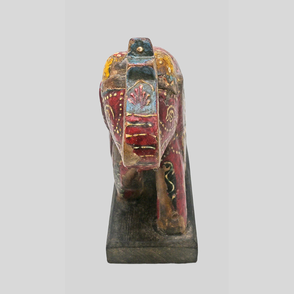 Hand-Painted Wooden Elephant Figurine – product view 3