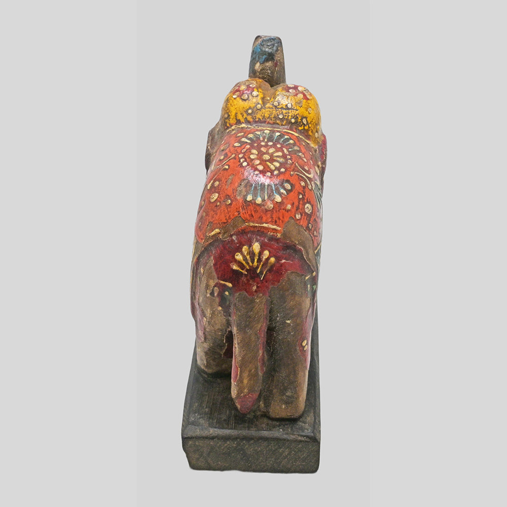 Hand-Painted Wooden Elephant Figurine – product view 5