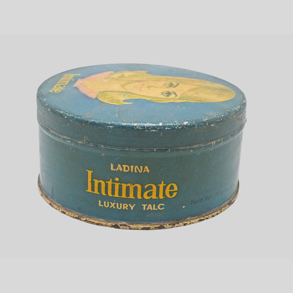 Vintage Ladina Intimate Luxury Talc Printed Iron Box – handcrafted vintage decor product image 3