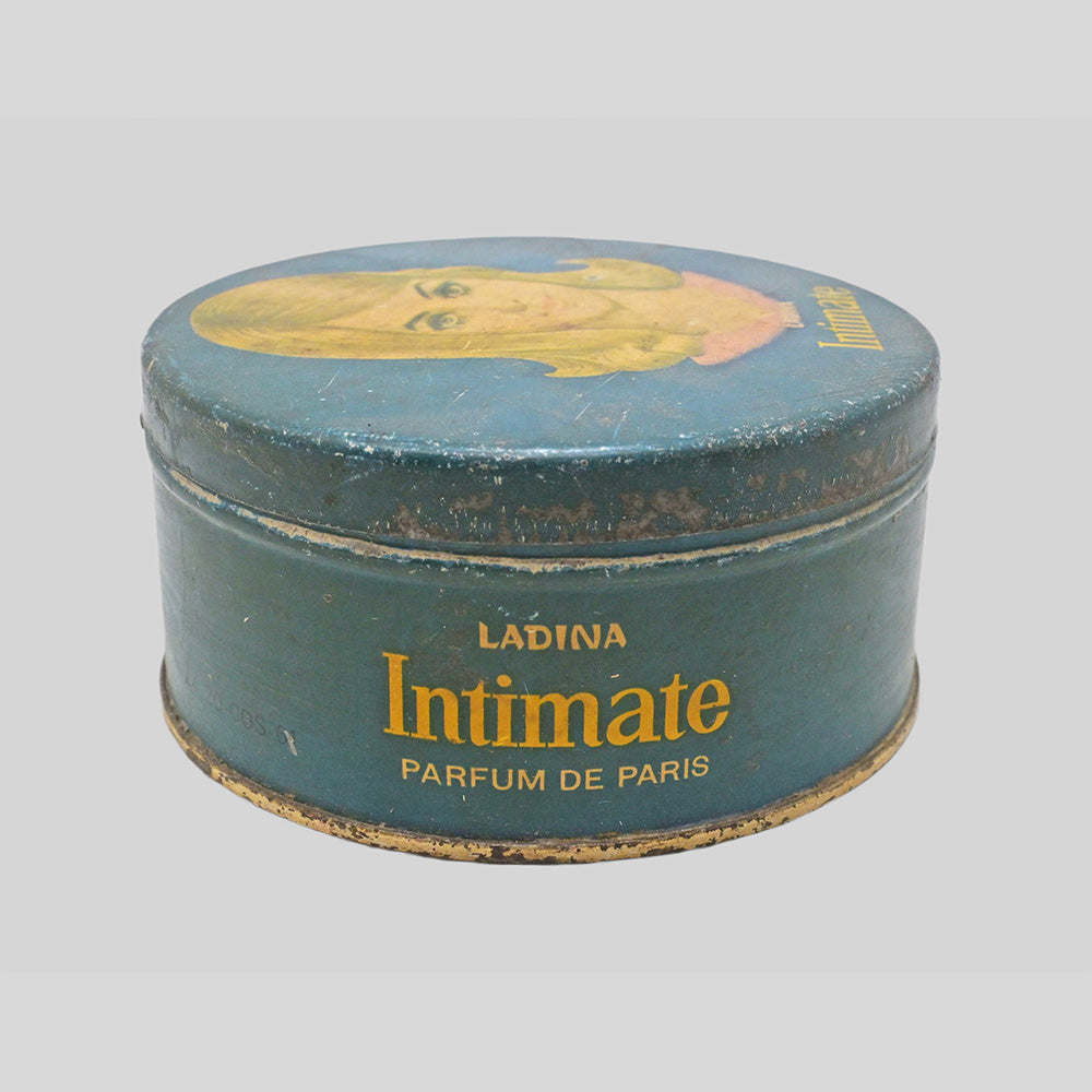 Vintage Ladina Intimate Luxury Talc Printed Iron Box – handcrafted vintage decor product image 4