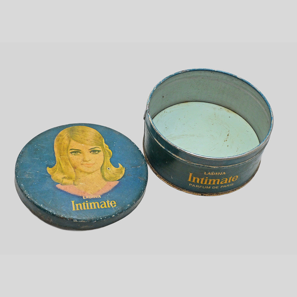 Vintage Ladina Intimate Luxury Talc Printed Iron Box – handcrafted vintage decor product image 5
