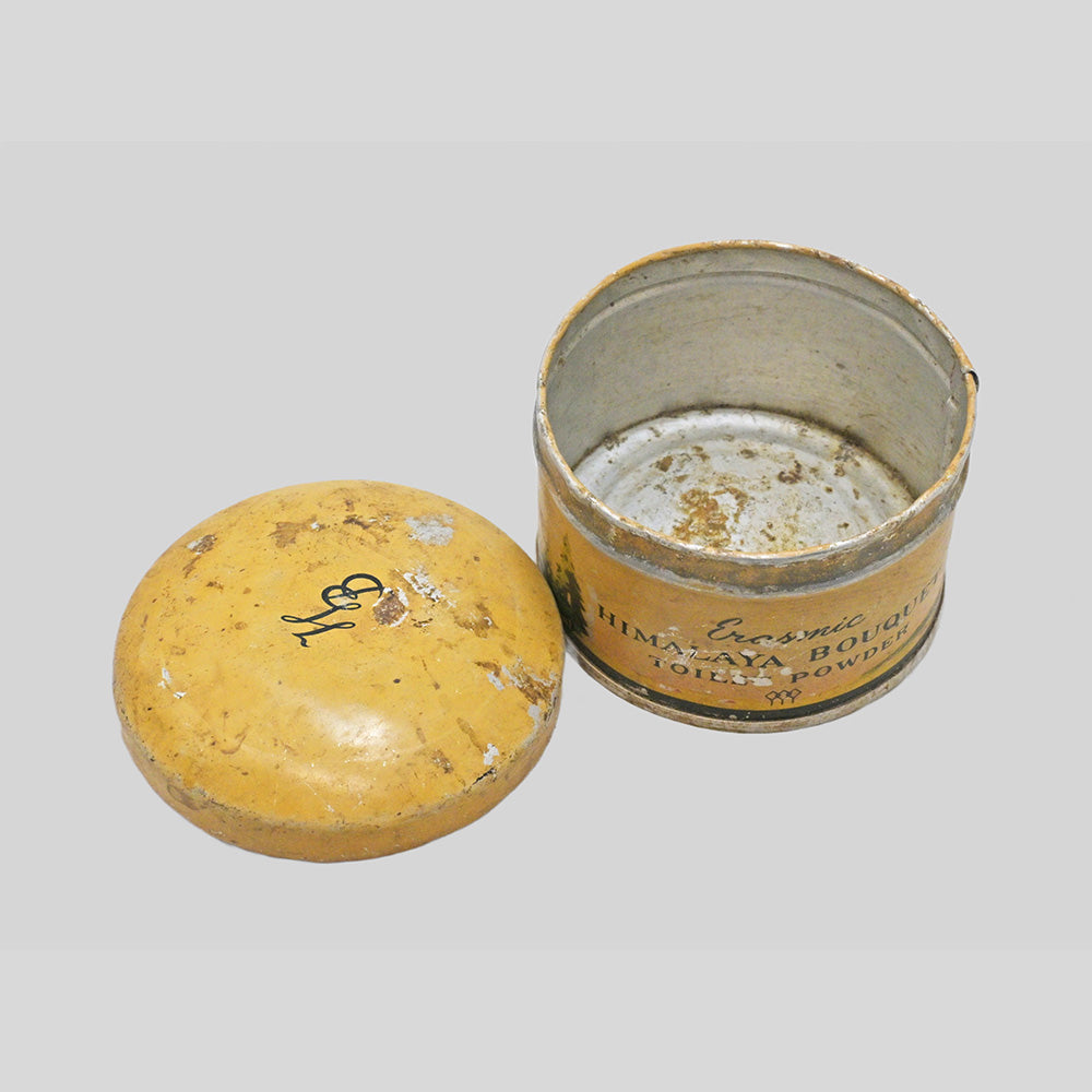 Vintage Erasmic Himalaya Bouquet Toilet Powder Printed Iron Box – handcrafted vintage decor product image 6